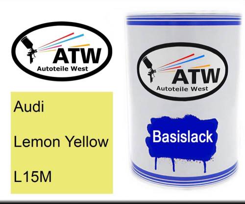 Audi, Lemon Yellow, L15M: 500ml Lackdose, von ATW Autoteile West.